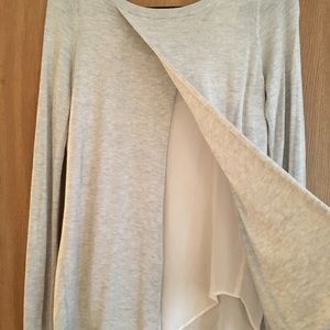 Express slit-back long sleeve top